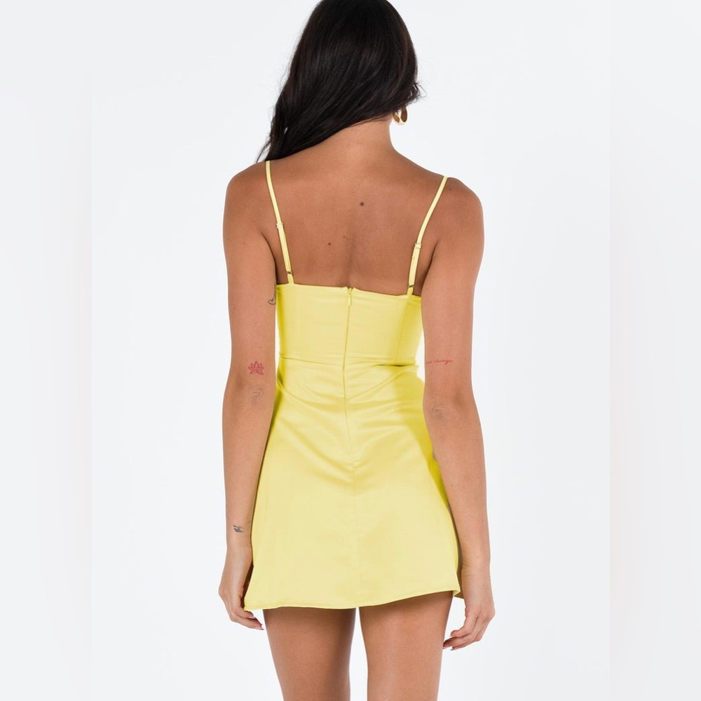 Princess Polly Yellow Mini Dress with Spaghetti Straps - Picture 4 of 6